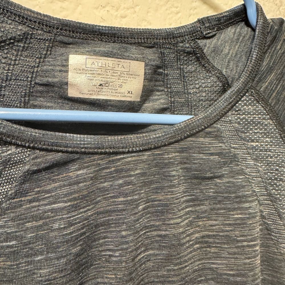 Athleta Heathered Gray Performance Top - image 3